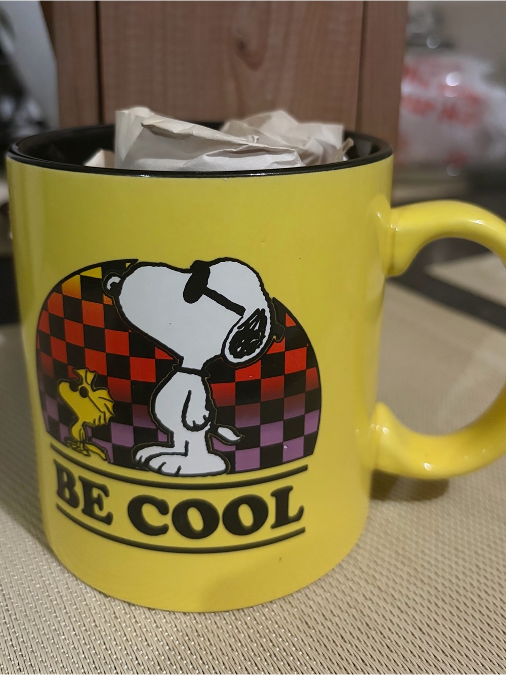 Peanuts Yellow Snoopy & Woodstock 'Be Cool' Ceramic Mug